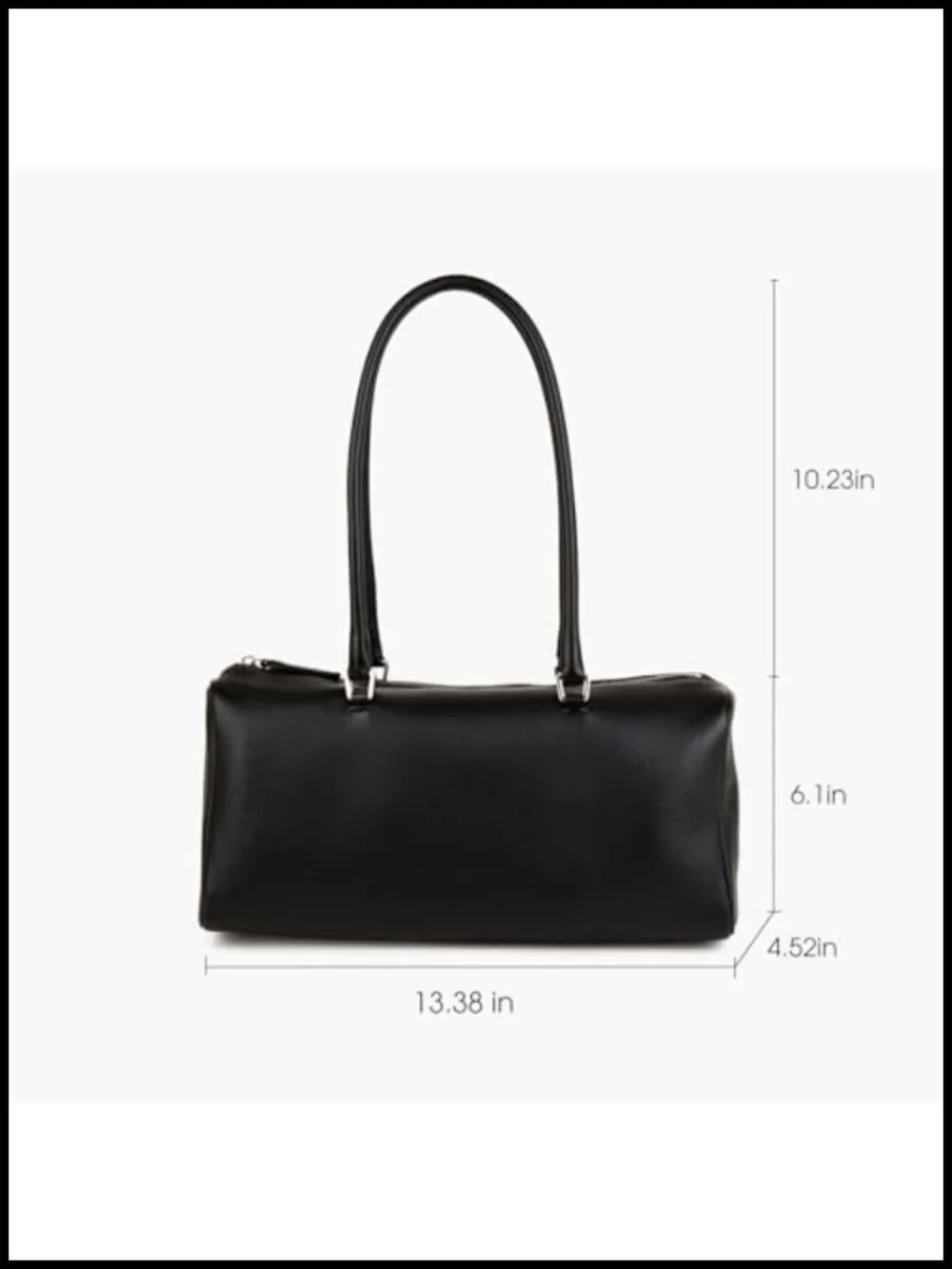 Full-Grained Leather Top Handle Barrel Purse Hobo Handbag Shoulder